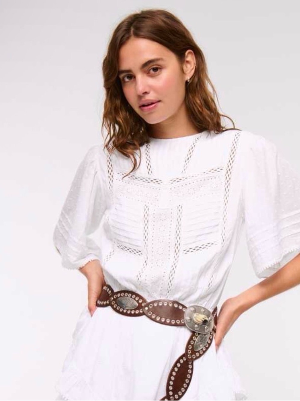 Abercrombie & Fitch White Eyelet Romper
